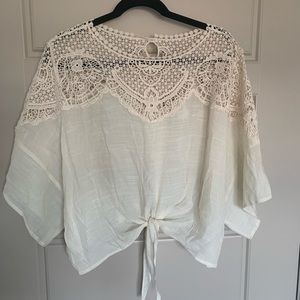 Women’s Cream Tie Top